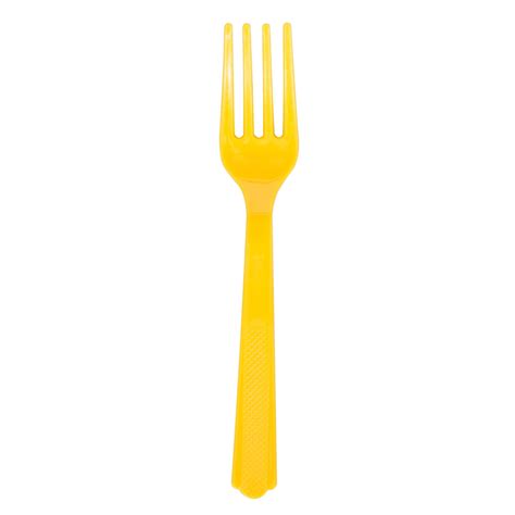 Unique Industries Plastic Forks Yellow 18ct