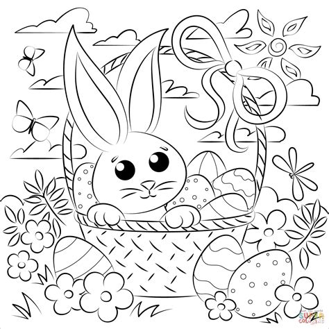 49 Awesome Collection Easter Basket Coloring Pages For Kids Click A