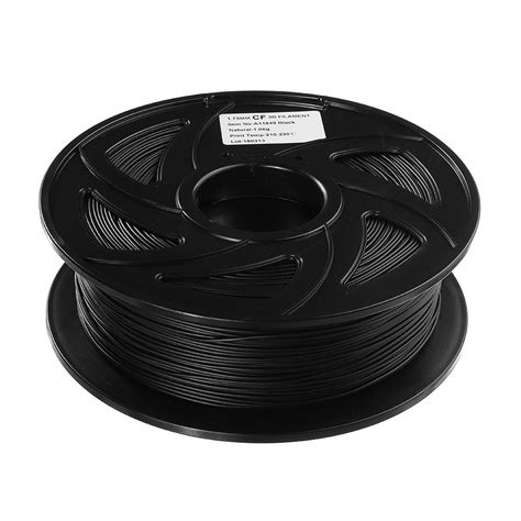 black color 1 75mm 0 8kg roll pla carbon fiber 3d printer filament sale