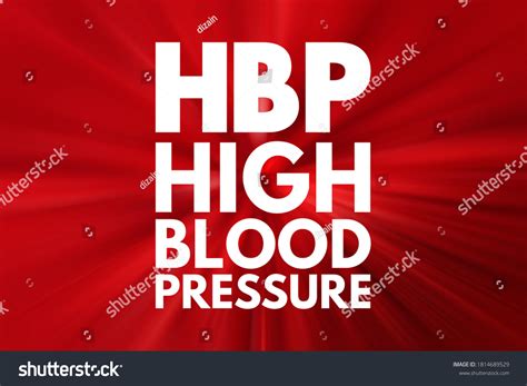 Hbp High Blood Pressure Hypertension Is Blood Royalty Free Stock