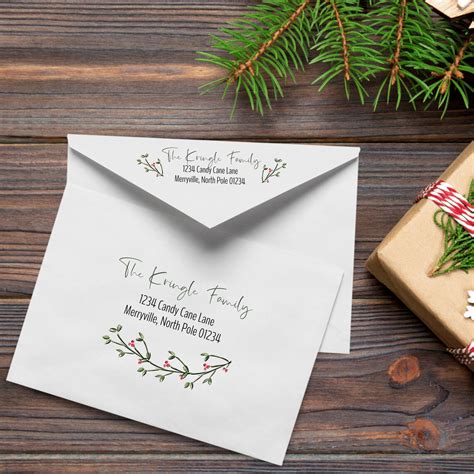 Printable Christmas Envelope Template Christmas Envelope Etsy