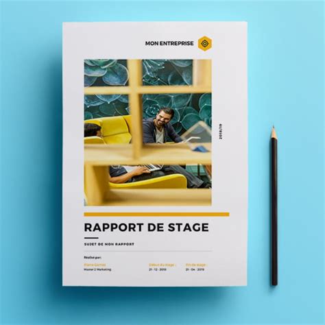 Mod Le Page De Garde Rapport De Stage Word Financial Report