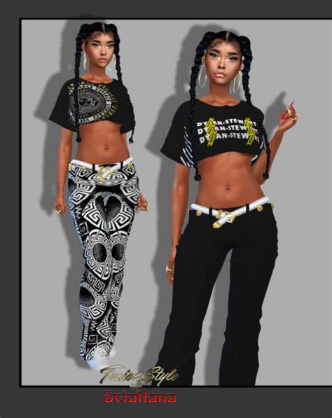 Top Bottom Black Fusionstyle By Sviatlana Best Sims Mods