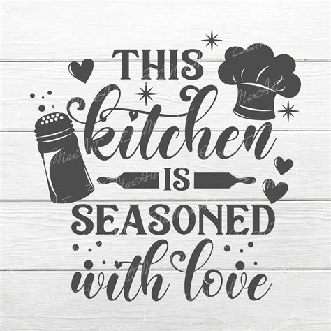 This Kitchen Is Seasoned With Love Svg Pot Holder Svg Etsy