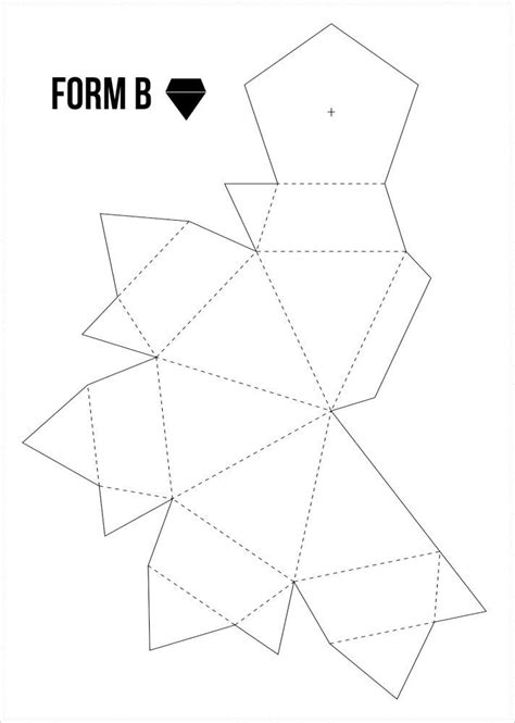 Diamond Template 101 Woonideeen Artofit 3d Geometric Shapes Paper