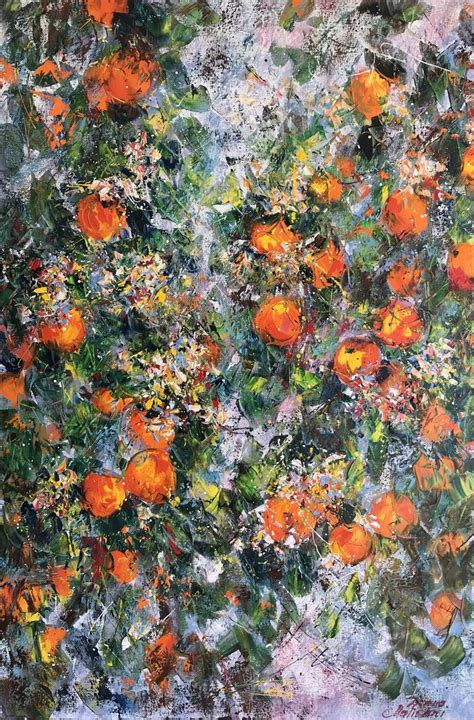 Large Original Impressionist Painting Oil On Canvas Blooming