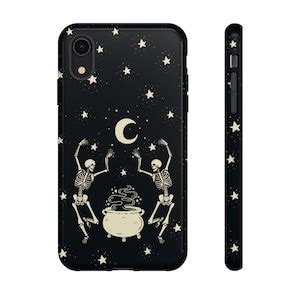 Dancing Skeletons Mystical Phone Case Witchy Phone Case Halloween Phone Case Spooky Gift