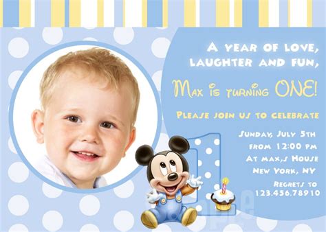 These simple wordings for your child's first birthday will be the best one, a colorful invitation card. Baby First Birthday Invitations - Bagvania FREE Printable ...