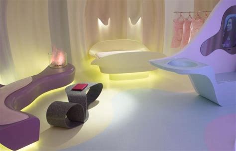 Futuristic Living Room Interior Design Concept By Karim Rashid
