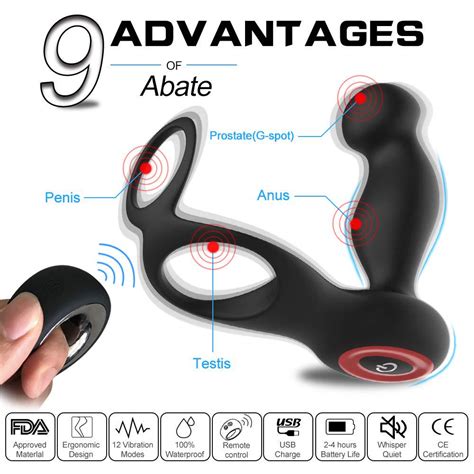Cheap 3 In 1 Vibrating Prostate Massager With Cock Ring And Ball Loop