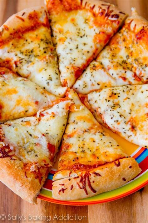 Homemade Extra Cheese Pizza Sallys Baking Addiction