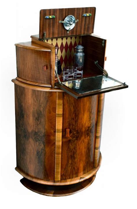 Art deco drinks cabinet uk. Superbly Stylish Art Deco Walnut Cocktail Cabinet | 590335 ...