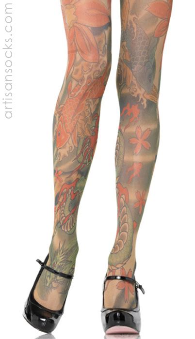 Leg Avenue Sexy Sheer Pantyhose With Tattoo Pattern