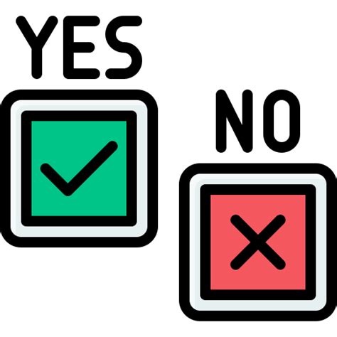 Yes Or No Generic Outline Color Icon