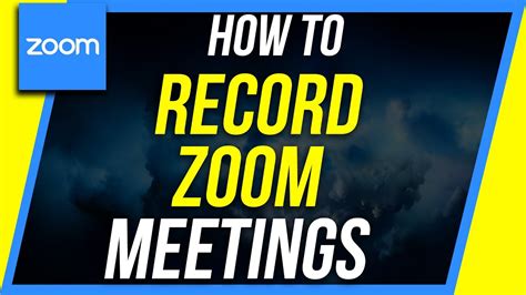 How To Record A Zoom Meeting As Participant Or Host