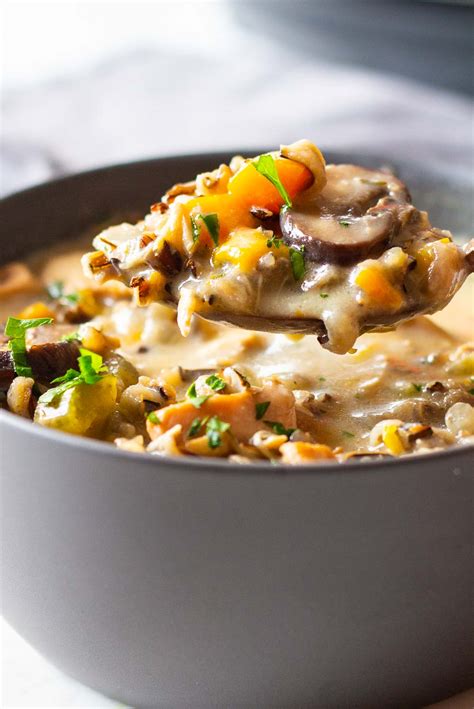Either chicken breast and white rice or chicken thighs and brown rice. Instant Pot Chicken Wild Rice Soup - Green Healthy Cooking