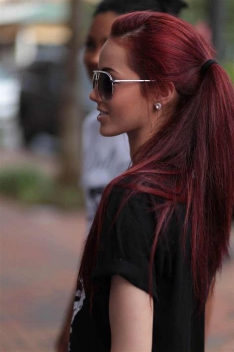 26 Deep Red Cherry Hair 29 Hair Inspirations For