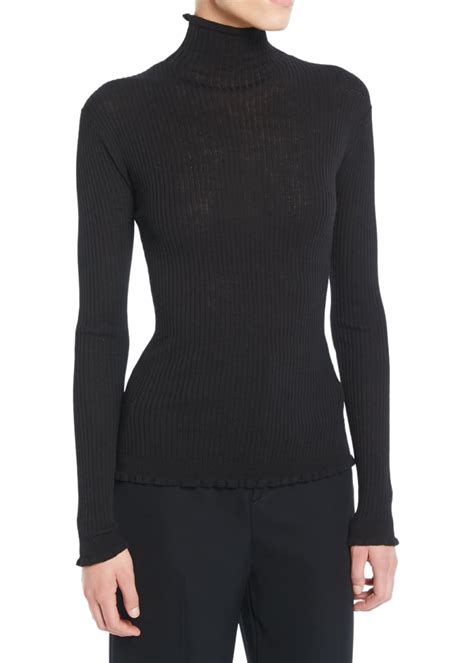 Vince Ribbed Lettuce Edge Turtleneck Sweater And Matching Items