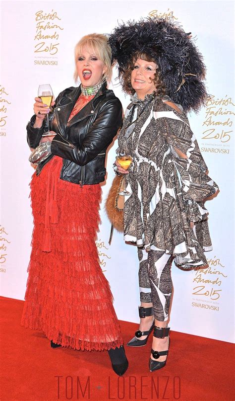 Joanna Lumley And Jennifer Saunders At The British Fashion Awards 2015