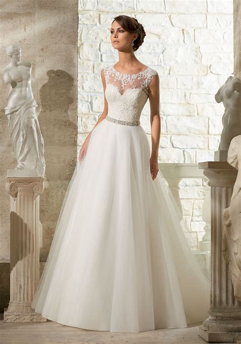 This is why lace wedding dresses is a topic all on its own. Lace Appliques on Soft Tulle Morilee Wedding Dress | Style ...