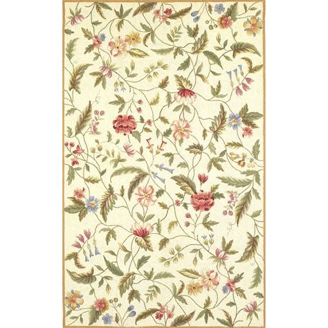 Enlarged chart of the design in color coded symbols and in black and white symbols. Colonial Ivory Floral Area Rug | Wayfair