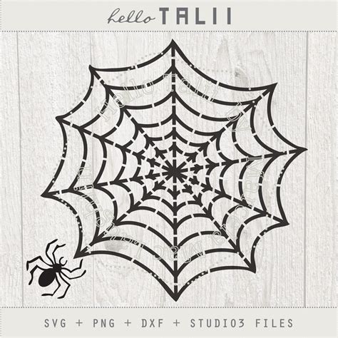 Spiderweb Stencil Spider Svg Cut Files Diy Halloween Decor Etsy