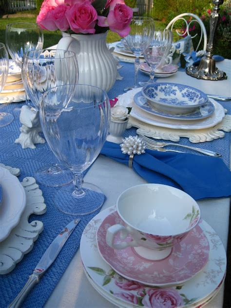 Blue And White Tablescape
