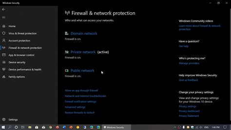 Windows 10 November 2019 Update Security App Firewall And Network