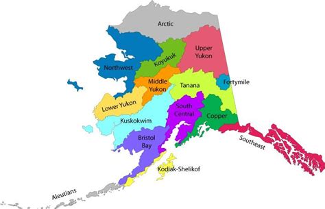 Geographic And Cultural Regions Of Alaska Maps On The Web