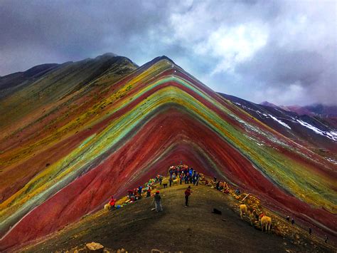 Rainbow Mountain In Andean Peru Worth The Elevation Gain And Rain R