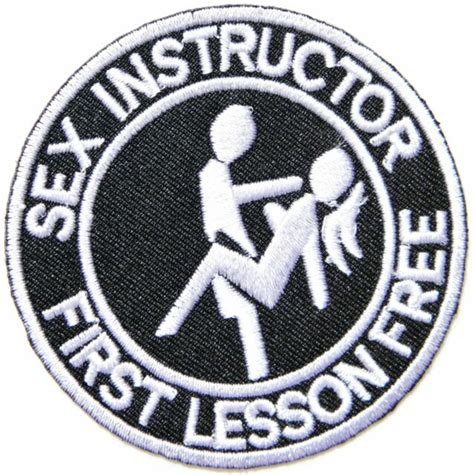 Sex Instructor Funny Word Patch Iron On Sew T Shirt Vest Pants Sign