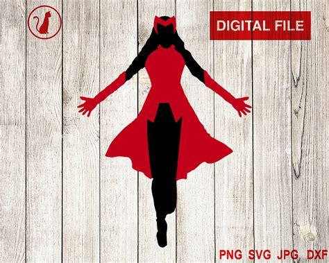 Scarlet Witch Svg Witch Silhouette Wandavision Svg Avengers Etsy