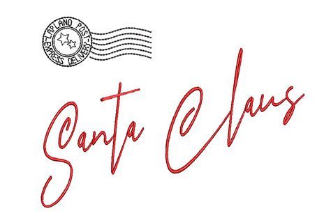 Santa Signature And Stamp · Creative Fabrica
