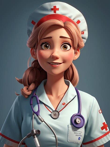 premium ai image 3d nurse cartoon character