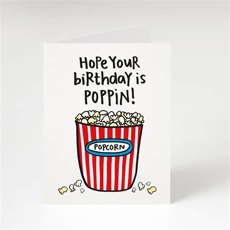 Hope Your Birthday Is Poppin Greeting Card Funny Etsy
