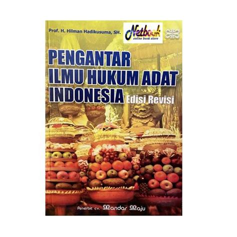 Jual Pengantar Ilmu Hukum Adat Indonesia Edisi Revisi Indonesia Shopee