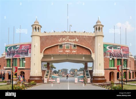 Wagah Border Pakistan India Border Lahore Pakistan Stock Photo