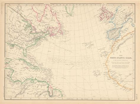 Atlantic Ocean Antique And Vintage Maps And Prints