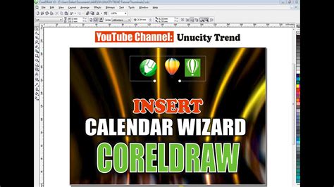 How To Insert Calendar In Corel Draw Corel Draw Tricks Youtube