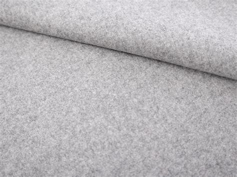 Italian Wool Melton In Light Grey Bandj Fabrics