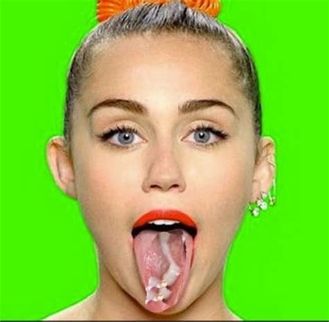 Miley Cyrus Tongue Cumshot 7 Immagini