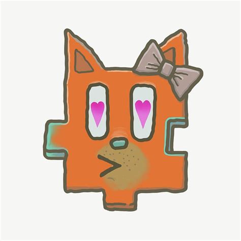 Heart-eyes dog cartoon, animal collage | Premium PSD Illustration