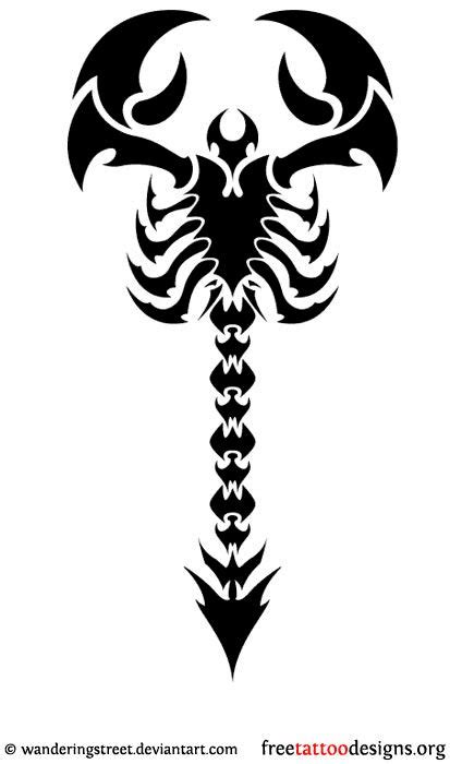 Tribal Scorpion Tattoo Design Scorpion Tattoo Scorpio Tattoo Tattoo