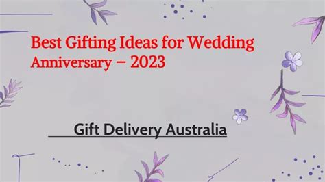 Ppt Best Gifting Ideas For Wedding Anniversary Powerpoint