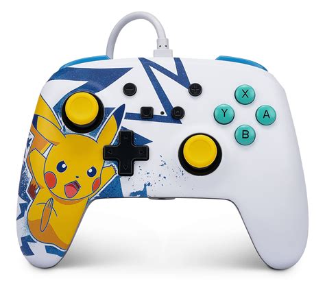 Powera Enhanced Wired Controller For Nintendo Switch Pikachu High Voltage