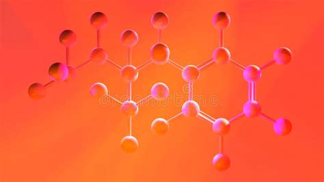 Molecule Structure In Red Tint Stock Illustration Illustration Of