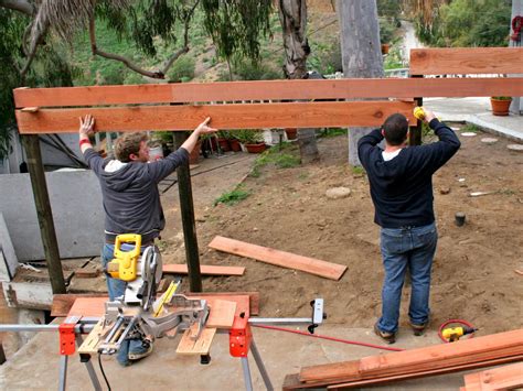 How To Build A Horizontal Plank Fence In A Hillside Backyard Hgtv