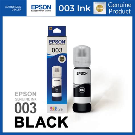 Epson 003 Ink Black Cyan Magenta Yellow Brand New Original Ink Bottles