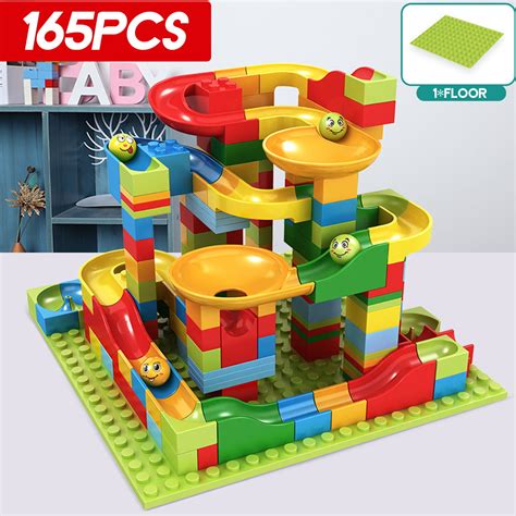 165pcs Building Blocks Set Crazy Marble Race Run Maze Track