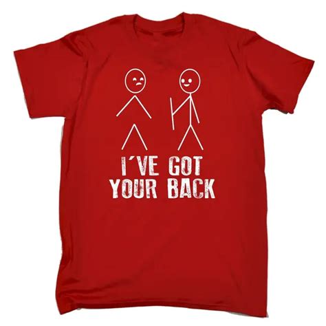 Ive Got Your Back T Shirt Stickmen Matchstick Men Funny Birthday T Present Mens T Shirts